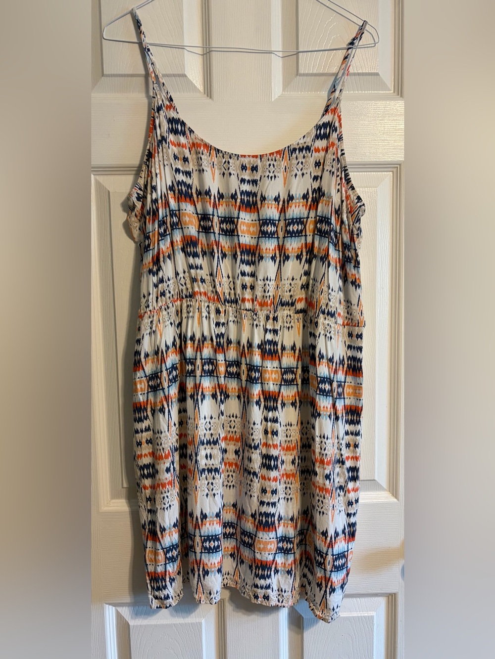 Old Navy Aztec Geometric Cami Dress XXL Orange Blue